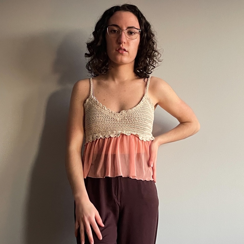 Crochet & Mesh Tank